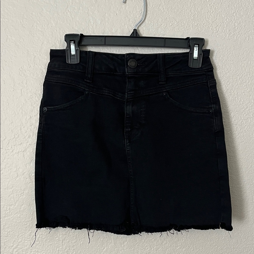 American Eagle Black Denim Mini Skirt